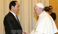 Chủ tịch nước Trần Đại Quang hội kiến Giáo hoàng và Thủ tướng Vatican 